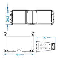 Sistema de Altavoces Line Array Profesional KA210 de Doble 10 Pulgadas con Controladores de Neodimio para Sonido de Escenario y Conciertos