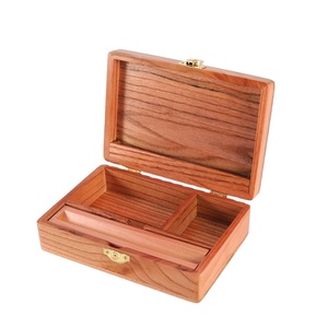 JL-278P Custom Smoking Accessory tobacco Wood set Jar Container Wood Stash Box with tray