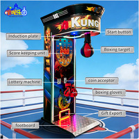 Machine d'arcade de boxe Kung Fu à monnayeur, machine de jeu électronique de test de force de frappe pour parc d'attractions