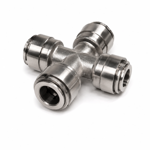 Raccord croisé 4 voies personnalisable YOD en acier inoxydable SUS 304/316L, connecteur rapide pour système de fluide, pièces et raccords pour filtre à eau RO - Product Image 3