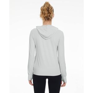 FOXA Women's UPF 50+ <b>Sun</b> Protection Lightweight Full Zip Hoodie Jacket Long Sleeve Hiking Performance <b>Shirt</b> With Pockets - Product Image 3