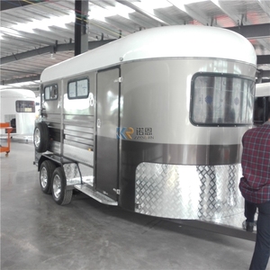Remorque de transport de chevaux de luxe personnalisée, 3 places, avec toit, enclos et porte de caravane, capacité 3 chevaux, certifiée CE, australienne - Product Image 3