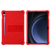 Samsung Galaxy Tab S10 FE için 10.9 inç Tablet kılıfı yumuşak silikon koruyucu standı 2025 SM-X520 SM-X526B kapak darbeye kapak