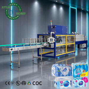 Machine d'emballage sous film rétractable linéaire à synchronisation précise pour bouteilles et canettes <span class=keywords><strong>de</strong></span> boissons avec film coloré pour <span class=keywords><strong>eau</strong></span> tonique (0-2L) - Product Image 1