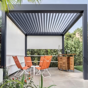 Gazebo Pergola de haute qualité toit à persienne motorisé bâtiment de jardin étanche pergola extérieure en aluminium bioclimatique <span class=keywords><strong>5x3</strong></span> - Product Image 4