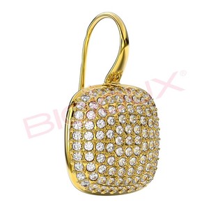 LAELA 20mm <b>Crystal</b> <b>Stud</b> <b>Earrings</b> for Women Hypoallergenic GP Jewelry - Product Image 1