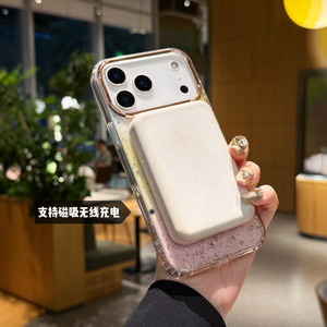 Funda Magnética para Teléfono con Lentejuelas Brillantes Degradadas para iPhone 17 Pro Max 17 Air, Transparente, Resistente a Impactos, Elegante para Damas - Product Image 4