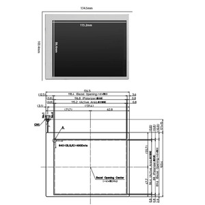 Kyocera 5.7&quot; 640x480 <strong>LCD</strong> Panel TCG057VGLGA-G50 Outdoor High Brightness Sunlight Readable <strong>Displays</strong> 5.7 Inch <strong>LCD</strong> <strong>Modules</strong> - Product Image 2