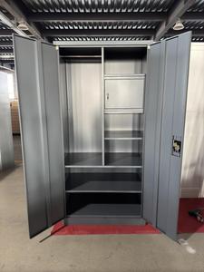 Simple KD Assemble Modern Steel <b>Swing</b> 2 Door Wardrobe Customized Color Couple Two Doors <b>Bedroom</b> Furniture - Product Image 3