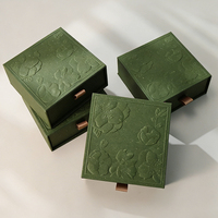 Boîte cadeau de luxe pour bijoux, montres, colliers, bagues, boucles d'oreilles, emballage rigide en carton gris réutilisable avec ouverture coulissante, gaufrage personnalisé
