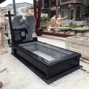 Lápida de Mármol Negro Simple y Atractiva, Monumento Moderno para Espacio Exterior en Funerales - Product Image 2