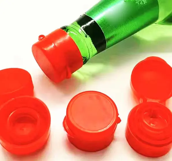 Customizable Food Grade Soy Sauce Vinegar Oil Ring Pull Flip Top Cap Plastic Screw Seasoning Bottle Lid