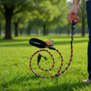Guinzaglio per Animali Domestici Rotondo 10mm X 1,2m con Impugnatura Colorata di Alta Qualità e Presa Confortevole - Product Image 1