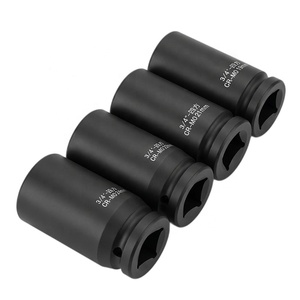 Douille carrée à 4 points de 1/2 pouce, douille carrée métrique à chocs de 3/4 et 1 pouce en CRMO CRV, phosphatée, outil standard pour roue, réparation automobile - Product Image 3