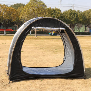 Abri de vélo extérieur imperméable, résistant au soleil et au vent, double porte, en tissu Oxford 210D et fibre de verre, pour une seule personne, toutes saisons - Product Image 4