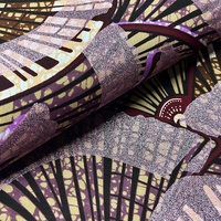 100% katun lilin poliester cetak kain 6 yard wanita modis pasir Ankara gaya organik anyaman Batik pola untuk tas