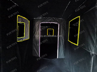 Dôme de combat gonflable interactif extérieur, arène d'étiquette laser, labyrinthe laser, tente armée pour jeux de balles de peinture