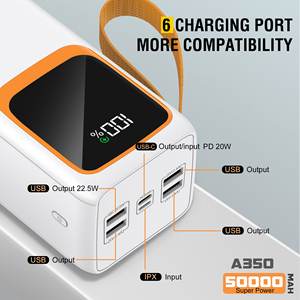 Aspor <span class=keywords><strong>A350</strong></span> 22,5 W <span class=keywords><strong>Precio</strong></span> de fábrica 50000mAh Banco de energía caliente Carga rápida Móvil OEM 50000mAh Cargador portátil Banco de energía al por mayor - Product Image 5