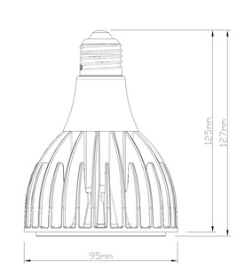 Chuyên Nghiệp <span class=keywords><strong>COB</strong></span> LED Phát Triển Ánh Sáng <span class=keywords><strong>20W</strong></span> /25W Quang Phổ Đầy Đủ Nhà Máy Bóng Đèn Cho Cây Con Thực Vật Ra Hoa, Nhà Kính Trong Nhà - Product Image 4