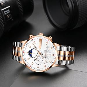 Drioshipping Montre-bracelet à quartz automatique de luxe pour hommes en acier inoxydable Elegance Alloy Fashionable Relojes De Lujo Hombre Box - Product Image 4