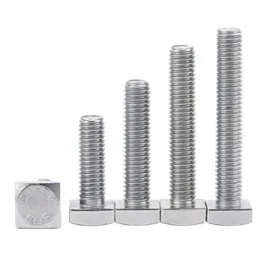 M10 M12 M16 SUPER DUPLEX SAF 2205 2507 A286 904L Stainless Steel Passivation Polished Square Head Bolt With Nut And Washer