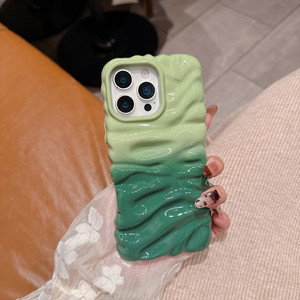 Nouvelle <span class=keywords><strong>Coque</strong></span> de Téléphone Antichoc à Texture Crème Plissée et Colorée, Effet Dégradé <span class=keywords><strong>3D</strong></span>, pour <span class=keywords><strong>iPhone</strong></span> 17 Pro Max, 16, 15, 14 Plus - Product Image 5