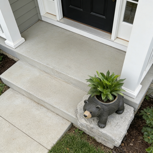 Pot de fleurs réaliste en résine en forme d'ours <span class=keywords><strong>noir</strong></span> - Pot décoratif en forme d'animal sauvage pour jardin, support rustique pour plantes succulentes pour cabane - Product Image 2