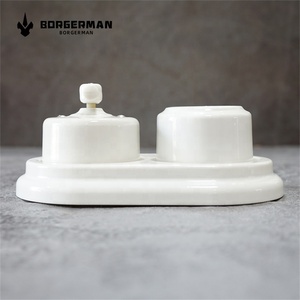 Bán Sỉ Công Tắc Tường Gốm Sứ Cổ Điển Trang Trí Cổ Điển Và Ổ Cắm Đức Với Khung Gốm Đôi - Product Image 2