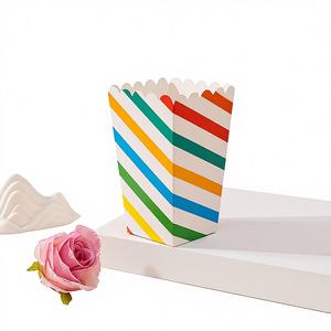 Caja de Palomitas de Maíz Biodegradable para Pequeños Negocios, Caja de Comida Rápida, Portátil, de Color Fijo, para Entrega de Alimentos - Product Image 2