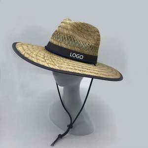 Chapeau de paille Sombrero à large bord, réglable avec sangle de menton, personnalisable avec logo, style personnage, idéal pour le ski et les voyages - Product Image 3
