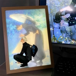 Luce Ambientale Creativa a Cartoni Animati, Decorazione per Camera da Letto, Luce Notturna, Dipinto Luminoso Anime, Poster di <span class=keywords><strong>Jujutsu</strong></span> <span class=keywords><strong>Kaisen</strong></span> per Regalo - Product Image 2