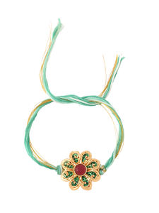 Bracelet Rakhi Meenakari Traditionnel Premium pour Frère, Fait Main, avec Fil Émaillé, Cadeau Ethnique pour le Festival de Raksha Bandhan - Product Image 3