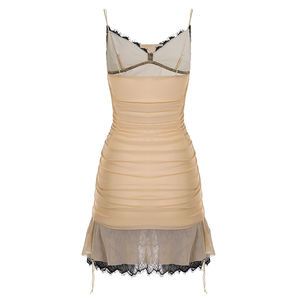 Robe en dentelle à bretelles sexy Y2K en deux pièces, robe en tricot pour femmes, robe courte à bretelles, impression numérique, taille naturelle, quotidienne - Product Image 6