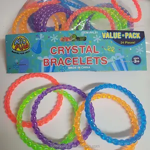 Plastic Crystal Bangle Bracelets Candy Color Bracelet Party Favors Pack For Birthday Party