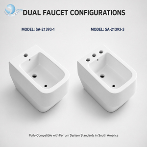 Set WC e <span class=keywords><strong>Bidet</strong></span> in Ceramica a Due Pezzi, Sanitari per Bagno, Combo WC e <span class=keywords><strong>Bidet</strong></span> per il Mercato Argentino - Product Image 3
