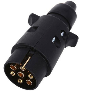 European Style 7 Pin <b>Trailer</b> Plug RV Adapter Taillight Signal Connector Converter - Product Image 1