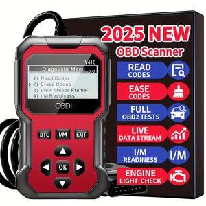 Escáner profesional OBD2 V410, lector de código avanzado, Analizador de motor de datos en vivo de <span class=keywords><strong>1</strong></span> año, códigos de diagnóstico de luz de motor de verificación - Product Image 1