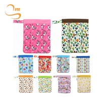 Sac humide PUL à double poche pour bébé pochette à poussière pour couches utilisée quotidiennement