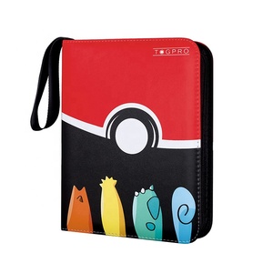 4 Pocket Pu Leather Card Binder Custom Trading Pokemon Card Binder