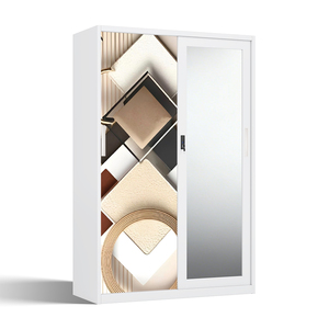 Armoire en métal avec portes coulissantes miroir et finition imprimée 1200 mm - Product Image 2