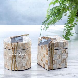 Elegant Mother Pearl Shell Lacquer Technique Inlay Box for Ramadan <b>Eid</b> <b>Gift</b> Packaging Handmade Waterproof Decorative Jewelry - Product Image 1