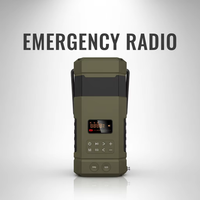 Radio Solar de Manivela con Resistencia al Agua IPX5, AM/FM/NOAA, Linterna SOS y Banco de Energía de 5000mAh