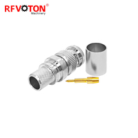 Approvisionnement d'usine BNC Rf Coaxial Bnc Prise Mâle Sertissage pour 50ohm Rg213 Rg214 Rg8 WTR400 Câble Sertissable Coaxial Connecteur Convertisseur