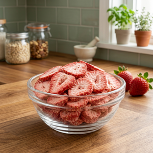 Rodajas de Fresa Liofilizadas Premium, Ligeras y Crujientes, Sin Azúcar, Veganas, Listas para Comer, Paquete a Granel, Suministro de Ingredientes Alimenticios - Product Image 1