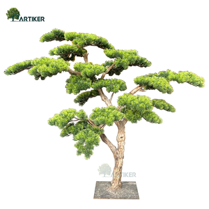 Decorazione del giardino pino verde albero di cedro di pino artificiale decorativo per interni hall dell'hotel - Product Image 2