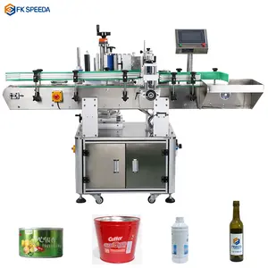 FK805 High-Quality vertical Automatic 50ML sample ampere pet tincture round bottle labeling machine with coding machine