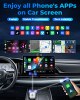 Adaptateur portable USB sans fil CarPlay Android Auto Plug & Play pour iPhone, compatible universel, garantie 1 an