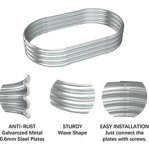 Jardinière surélevée modulaire en acier galvanisé VERTAK Premium, bac à plantes en métal réglable <span class=keywords><strong>pour</strong></span> l'extérieur, <span class=keywords><strong>pour</strong></span> légumes et fleurs - Product Image 3