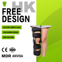 Attelle de genou réglable ROM en alliage d'aluminium pour rééducation post-opératoire, support orthopédique pour la jambe, OEM ODM