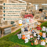Jouets en peluche OEM/ODM, mini jouets en peluche doux, petites décorations, porte-clés en peluche personnalisés pour sac à dos, animaux en peluche (éléphant, panda, paresseux)